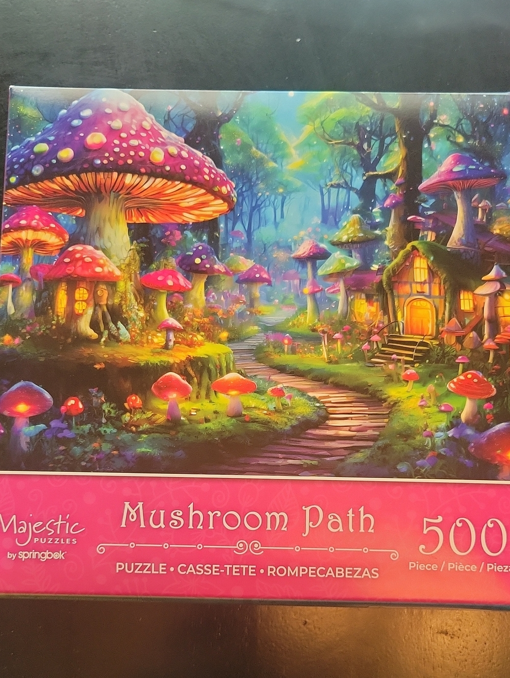 Springbok Puzzle Mushroom Path 500-Piece Jigsaw Puzzle - Multicolor